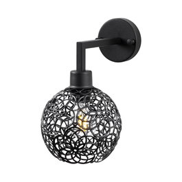 Opviq Lámpara de pared moderna e industrial negra